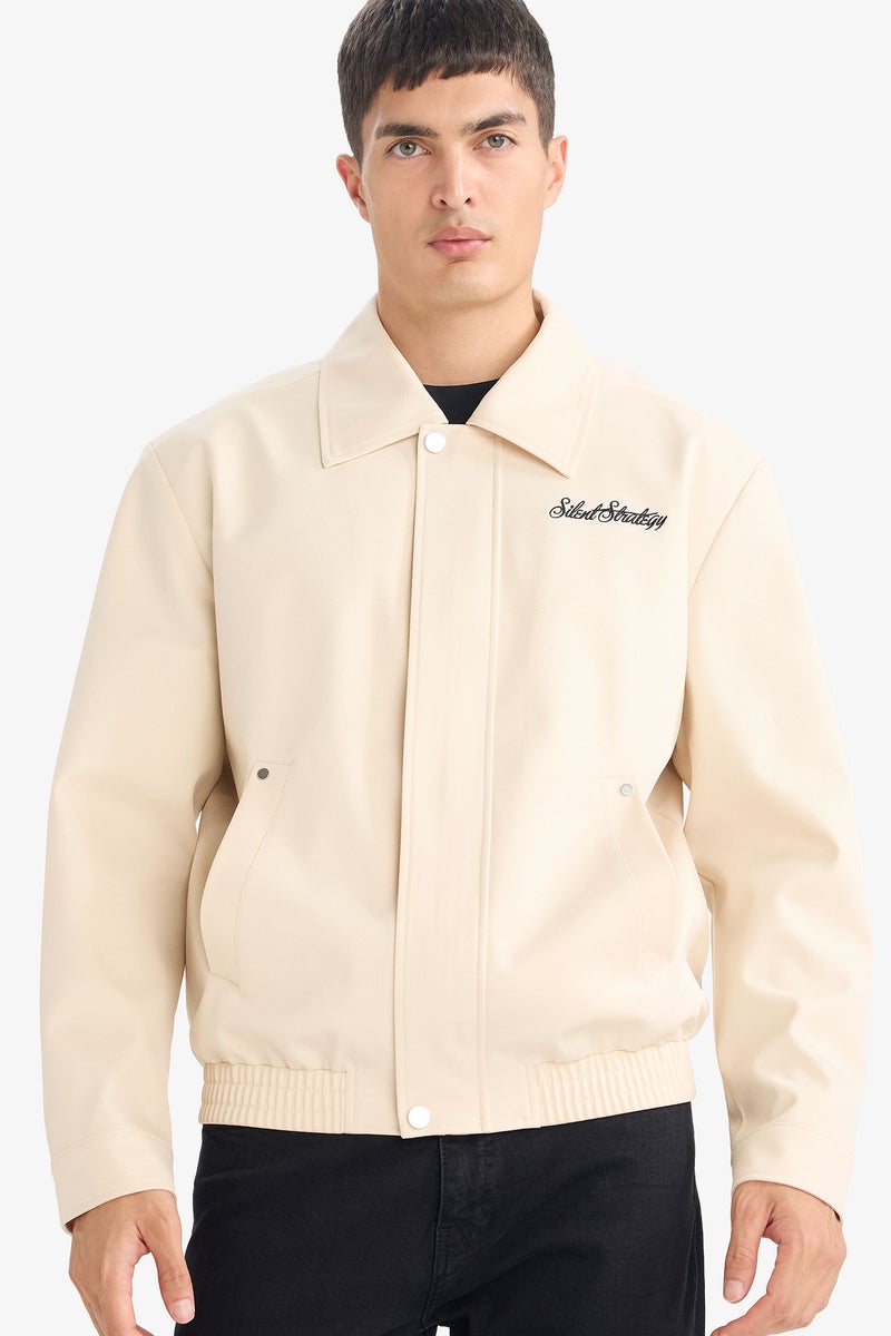DeFacto Beige Man Oversize Fit Puffer Jacket Casual - Image 1